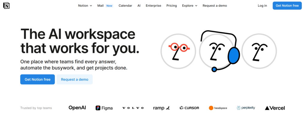 Notion Home page